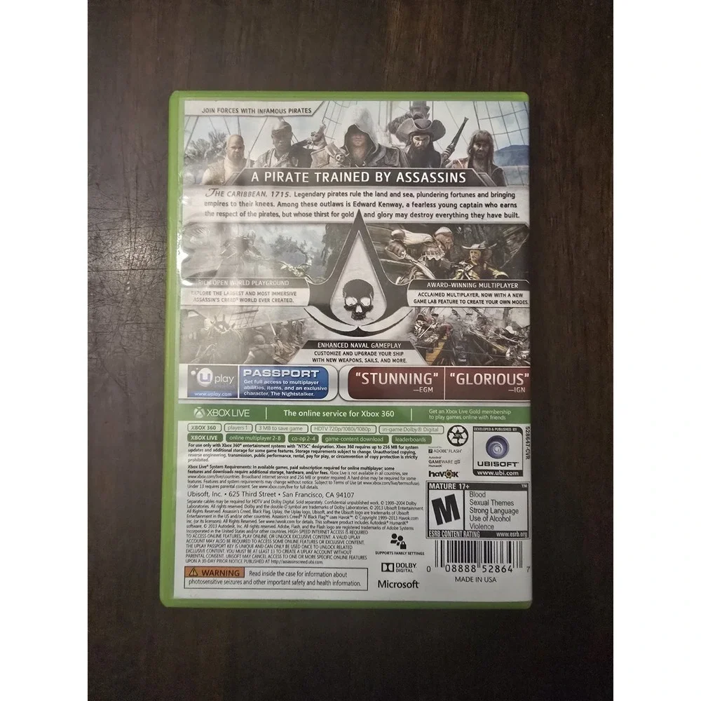 ASSASSIN'S CREED IV BLACK FLAG XBOX 360 GAME